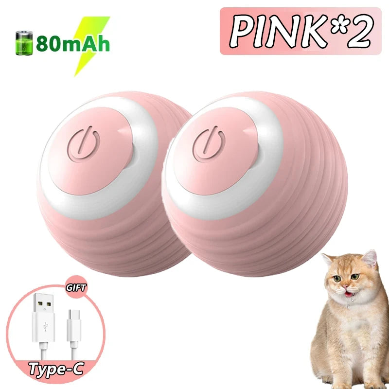 Cat Interactive Ball Toy Auto Rolling Ball Imitation Tail Rechargeable Smart Pet Electric