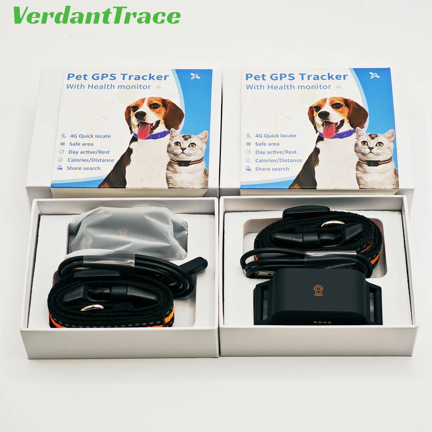 GPS Pet Tracker Collar Real-Time Tracking Anti-Lost