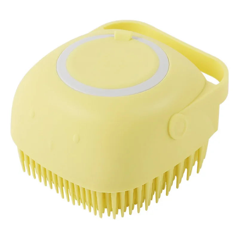 Bath massage gloves with soft silicone brush for pets