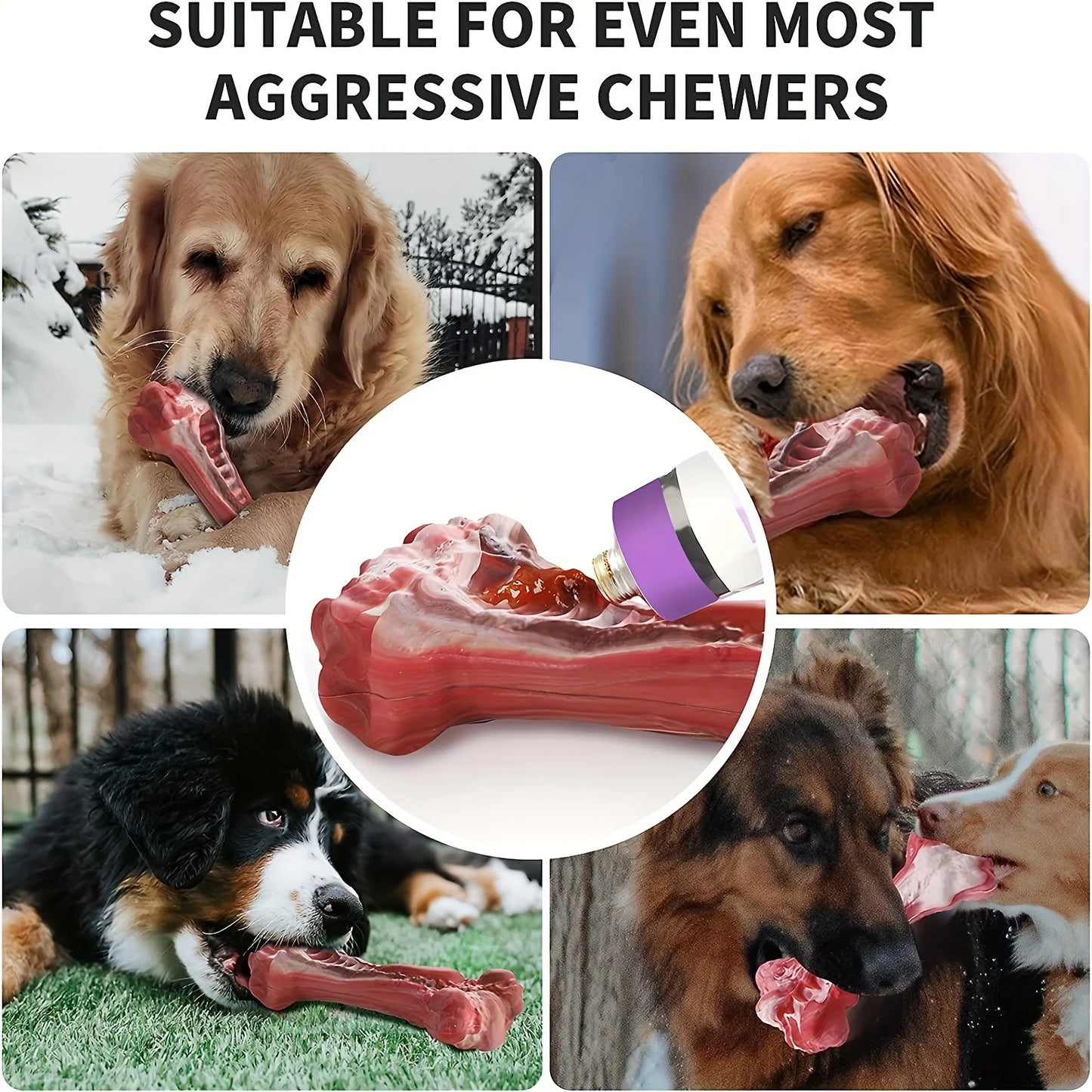 Indestructible Dog Chew Toy for Aggressive Chewers - Durable