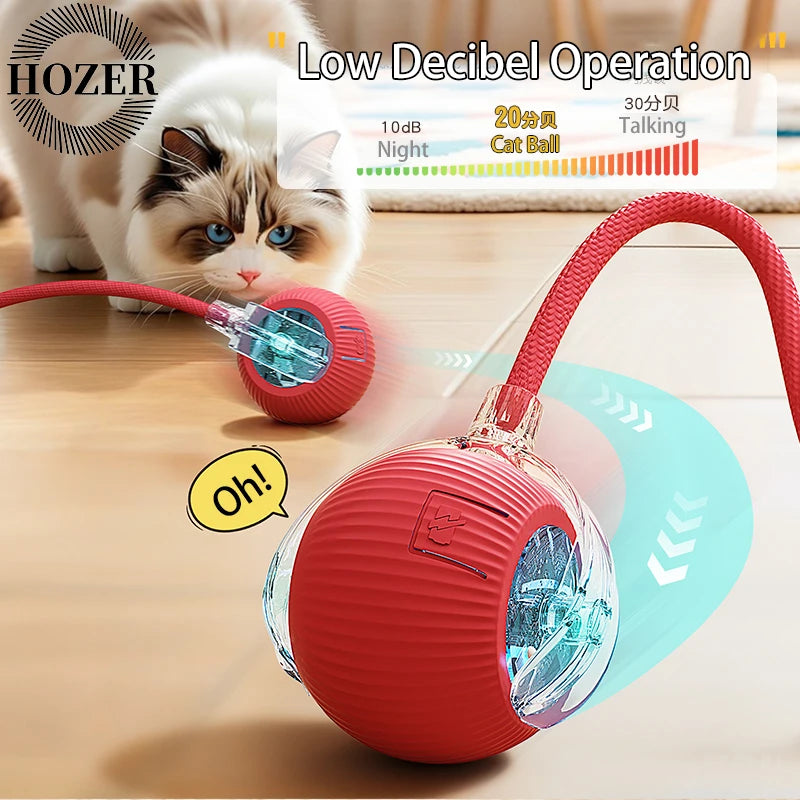 Cat Interactive Ball Toy Auto Rolling Ball Imitation Tail Rechargeable Smart Pet Electric