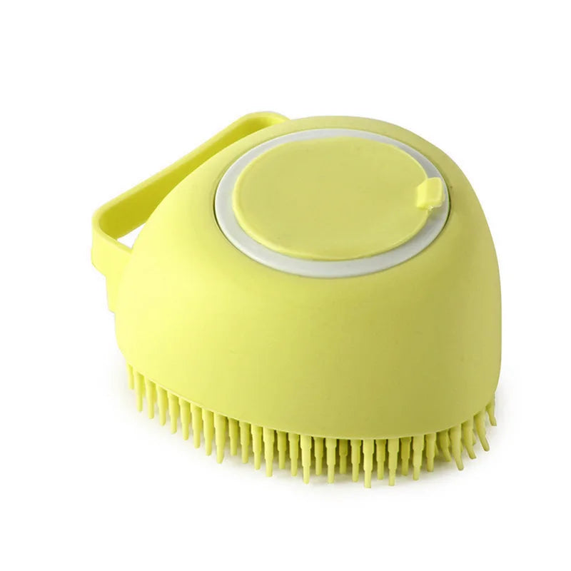 Bath massage gloves with soft silicone brush for pets