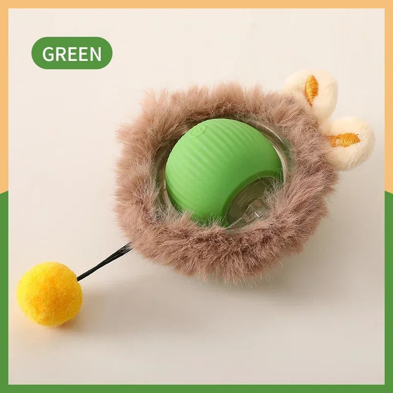 Cat Interactive Ball Toy Auto Rolling Ball Imitation Tail Rechargeable Smart Pet Electric