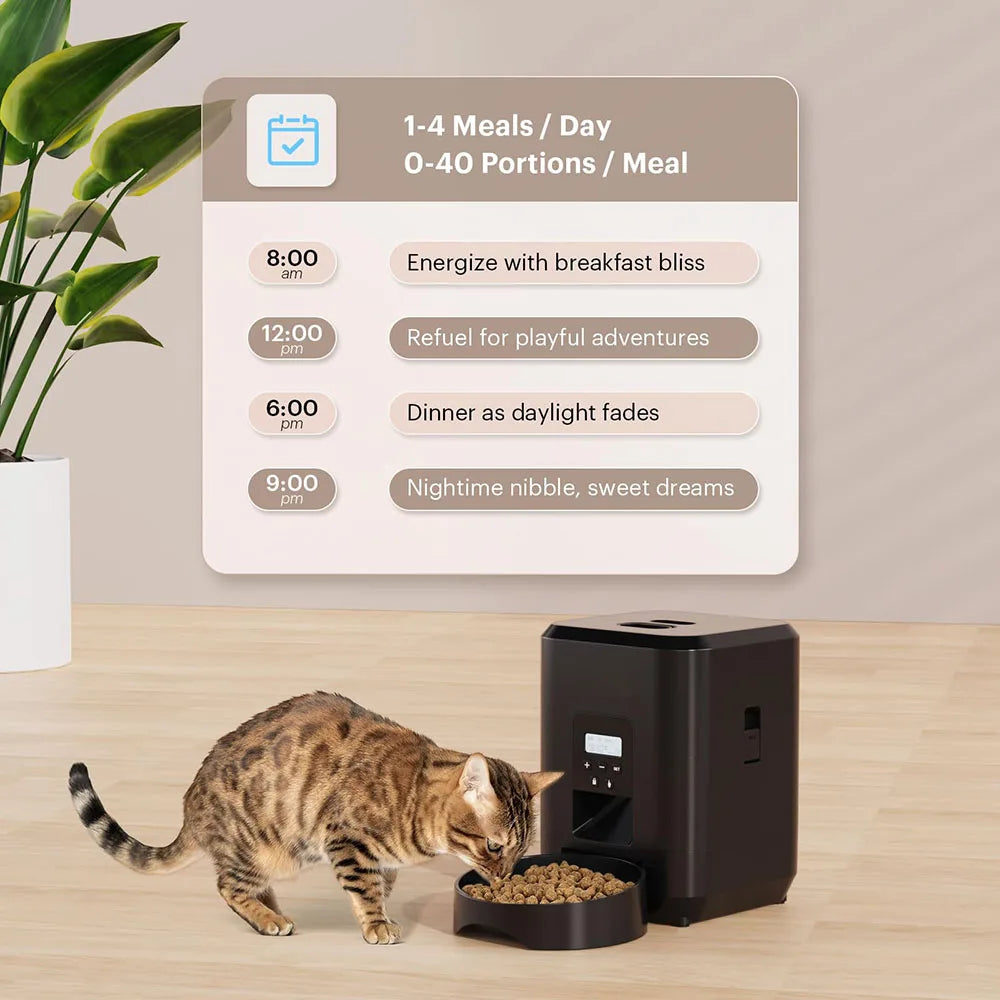Automatic Pet Feeder, Slow Food Machine with Quantitative Automatic Dispenser for Cats and Dogs Cats Bowl