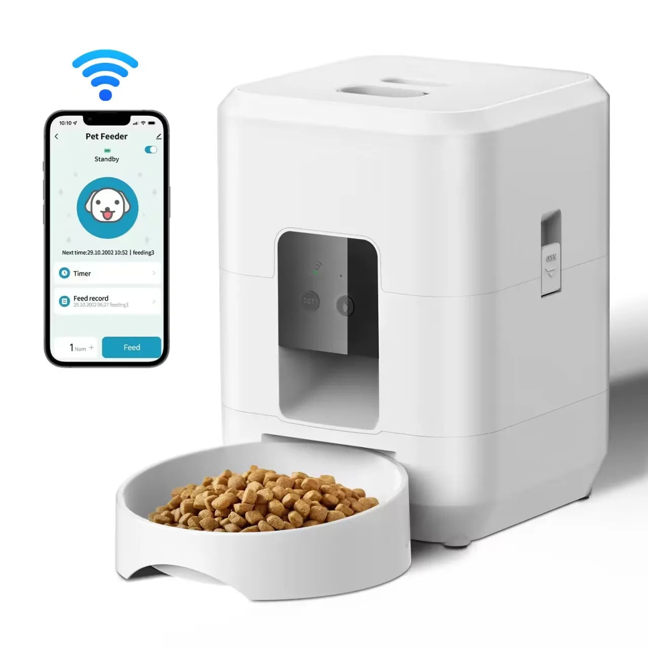 Automatic Pet Feeder, Slow Food Machine with Quantitative Automatic Dispenser for Cats and Dogs Cats Bowl